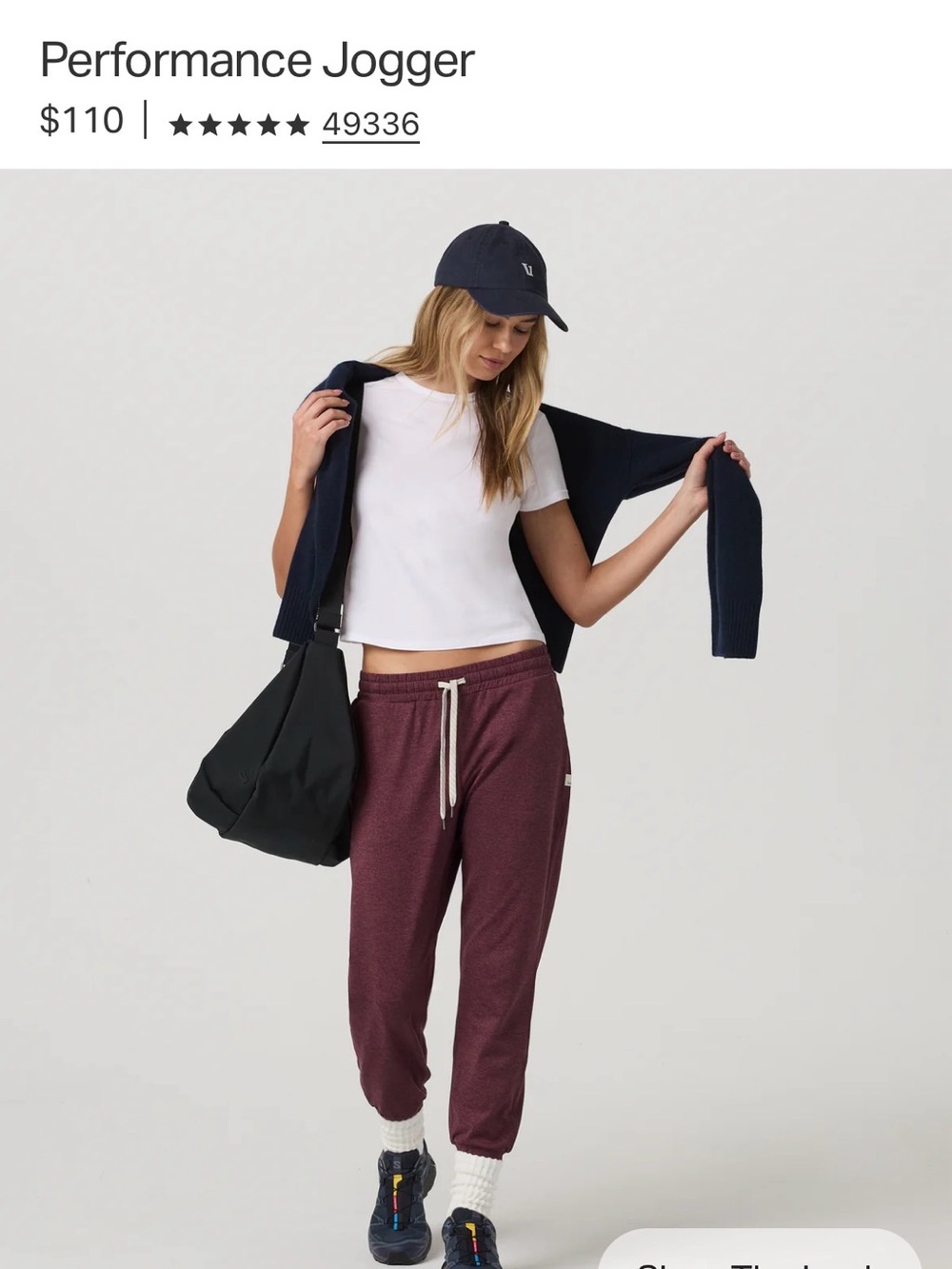 Vuori Maroon Performance Joggers